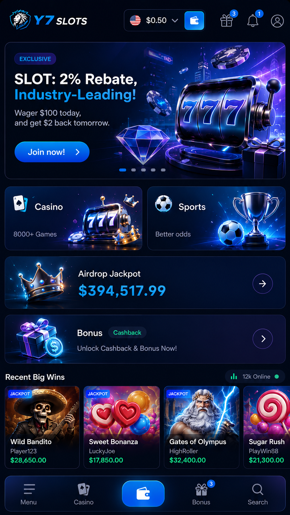 东哥slot casino app home screen